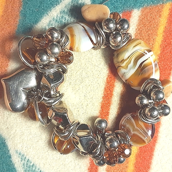 4 for $25- Handmade Glass Jewelry Harlequin Set. - Picture 5 of 11